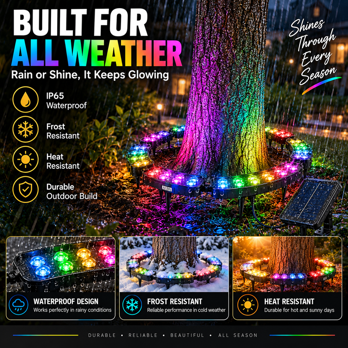 🌳✨One Tree. Endless Colors. – Solar RGB Landscape Ring Light