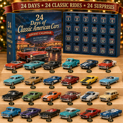 24 Days of Classic American Cars Advent Calendar – 24 Vintage Ride Collectibles