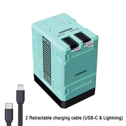 🏆HOT SALE ✨ Tangle-Free & Travel Ready! Retractable 20W Charger - Powers iPhone, iPad & Watch Simultaneously.