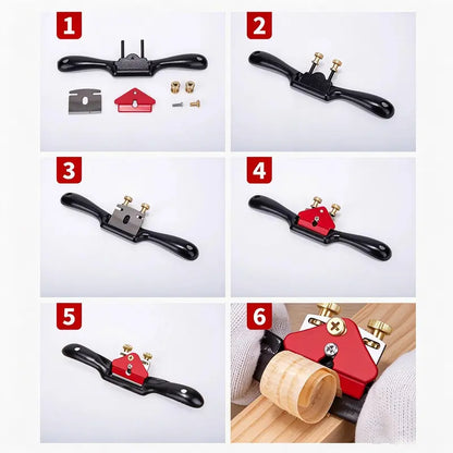 Adjustable Spokeshave Tool for Woodworking, Small Hand Plane with Dual Knobs
