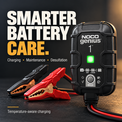 Close-up of GENIUS1 smart charging controls