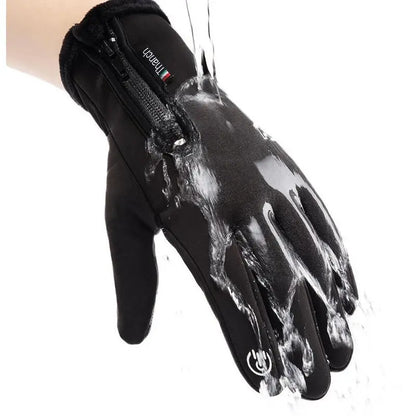 Outdoor Winter Gloves, Touchscreen andWindproof Full-Finger Gloves for Sports