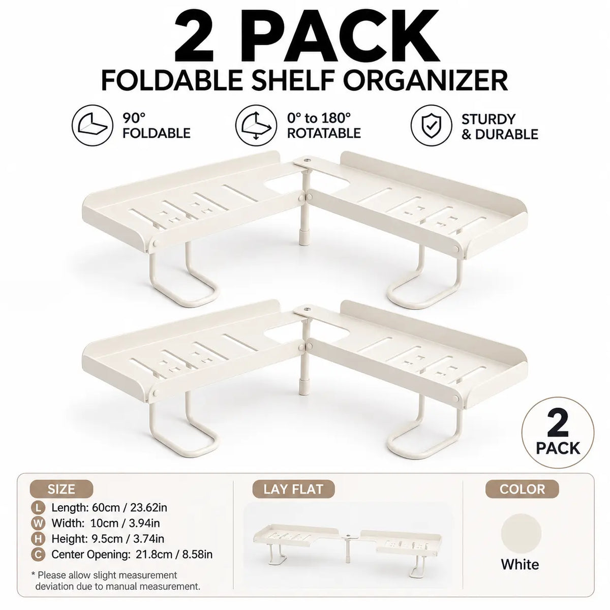 Foldable Steel Over-Sink Shelf Organizer, No-Drill Adjustable Storage Rack ✅