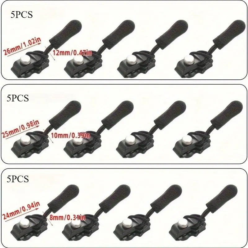 🔧 15pcs Universal Zipper Repair Tool | 3 Sizes Detachable Suitable