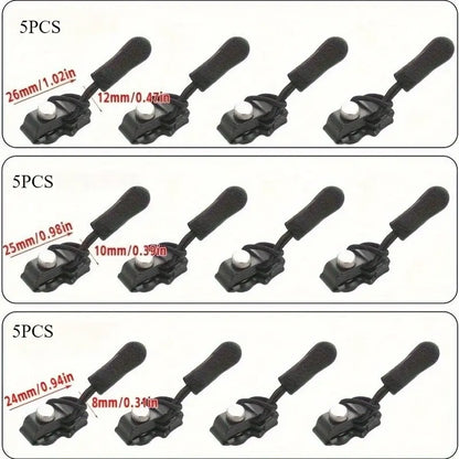 🔧 15pcs Universal Zipper Repair Tool | 3 Sizes Detachable Suitable