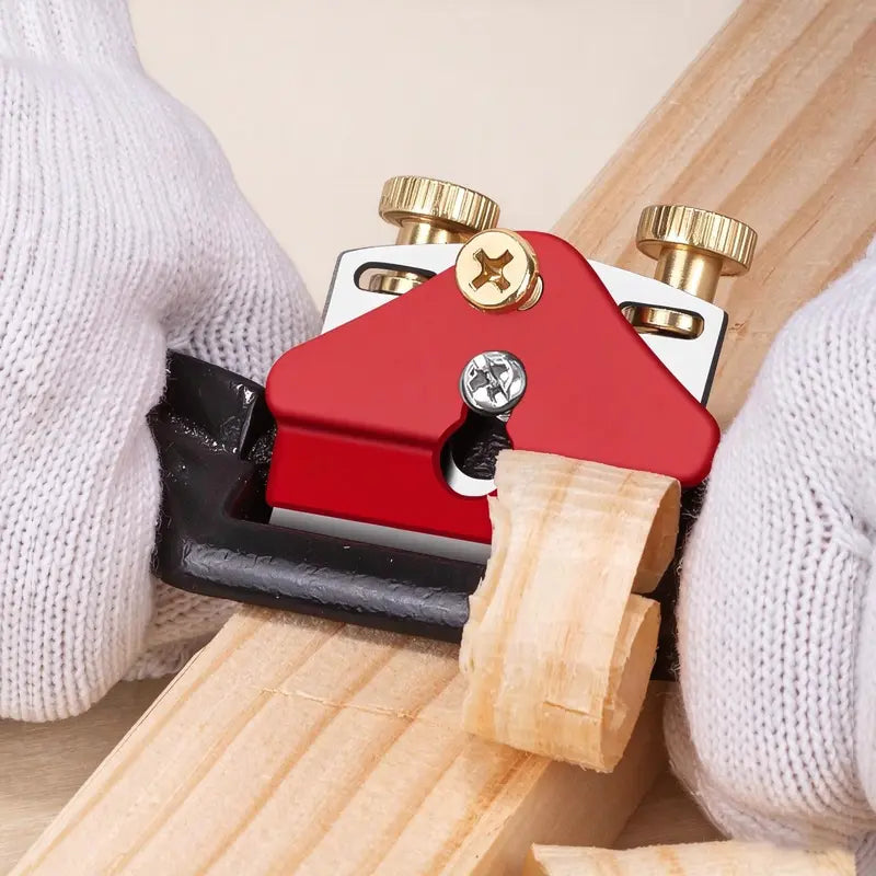 Adjustable Spokeshave Tool for Woodworking, Small Hand Plane with Dual Knobs