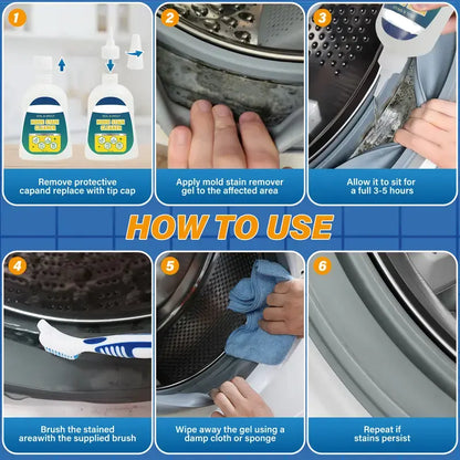 💥 Heavy Duty Mold Remover Gel with Scrub Brush