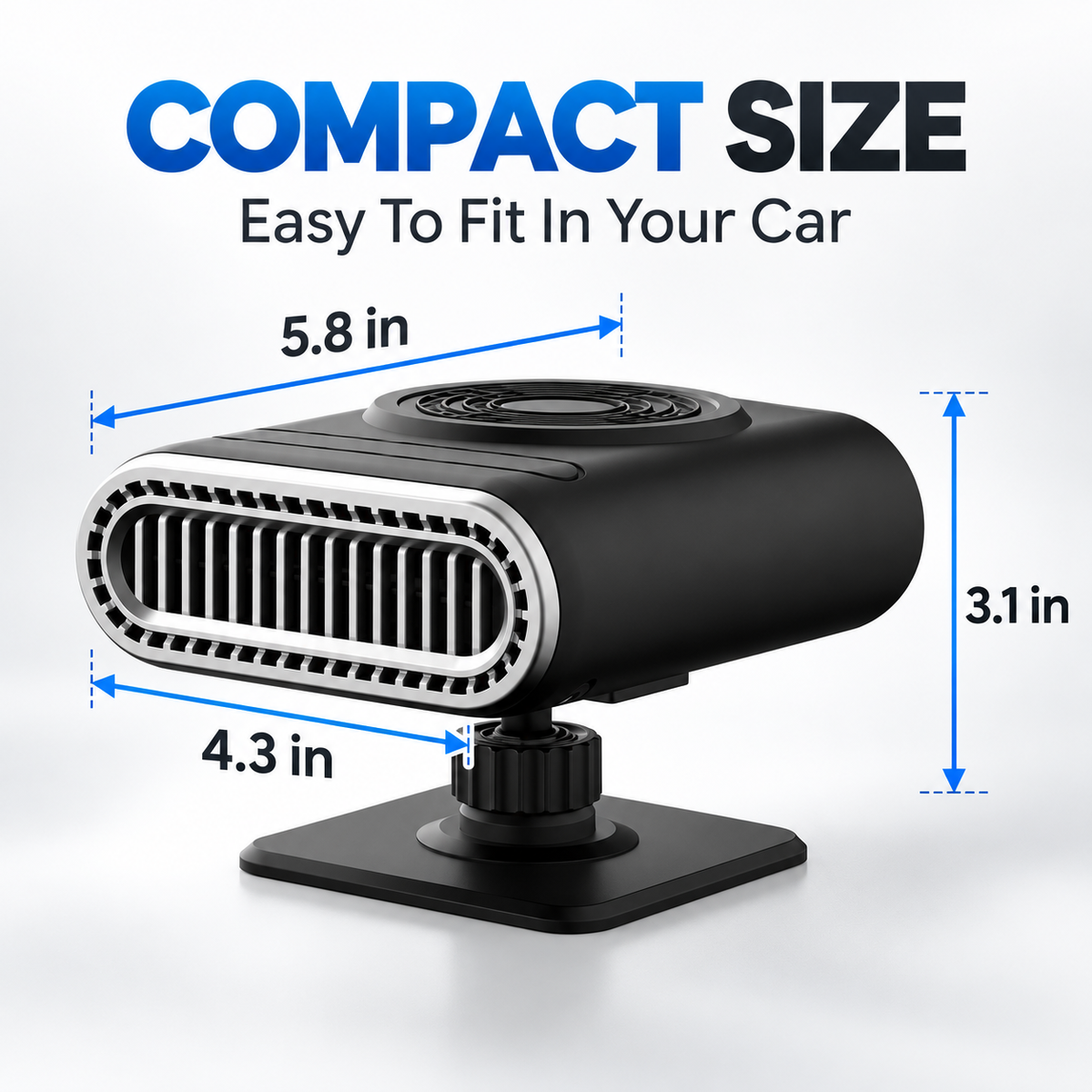 🔥 360° Portable Car Heater & Rapid Windshield Defroster