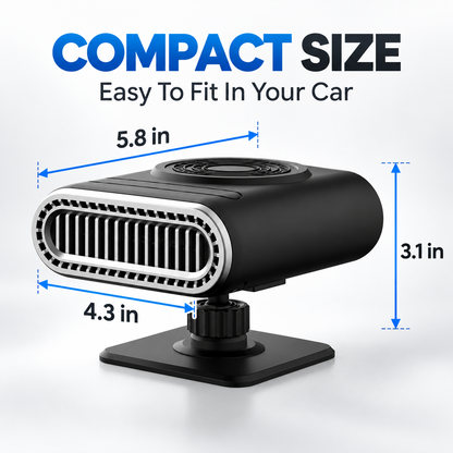 🔥 360° Portable Car Heater & Rapid Windshield Defroster