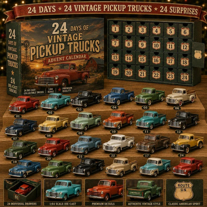 24 Days of American Car Legends Advent Calendar – 24 Die-Cast Collectibles
