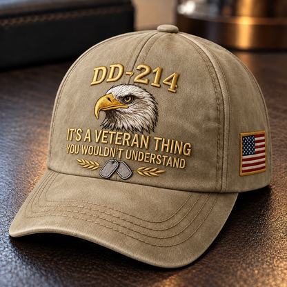 🎁100% Handmade DD-214 Veteran Honor Embroidered Cap(𝐂𝐡𝐚𝐝 𝐒𝐦𝐢𝐭𝐡 𝐇𝐚𝐧𝐝𝐦𝐚𝐝𝐞®)