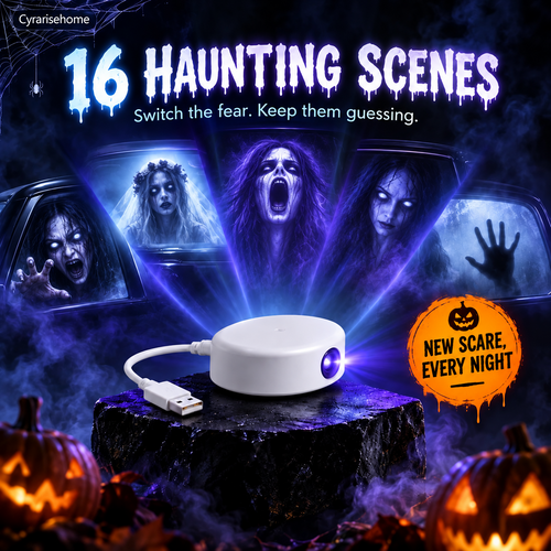 Seasonal Window Projection Light, Halloween & Christmas Decor
