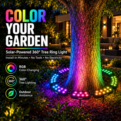 🌳✨One Tree. Endless Colors. – Solar RGB Landscape Ring Light