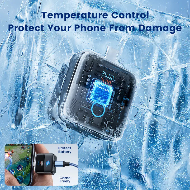 140W Type-C Physical-Disconnect Battery Power Bank - Chargeable Mobile Protection Device with Auto-Eject