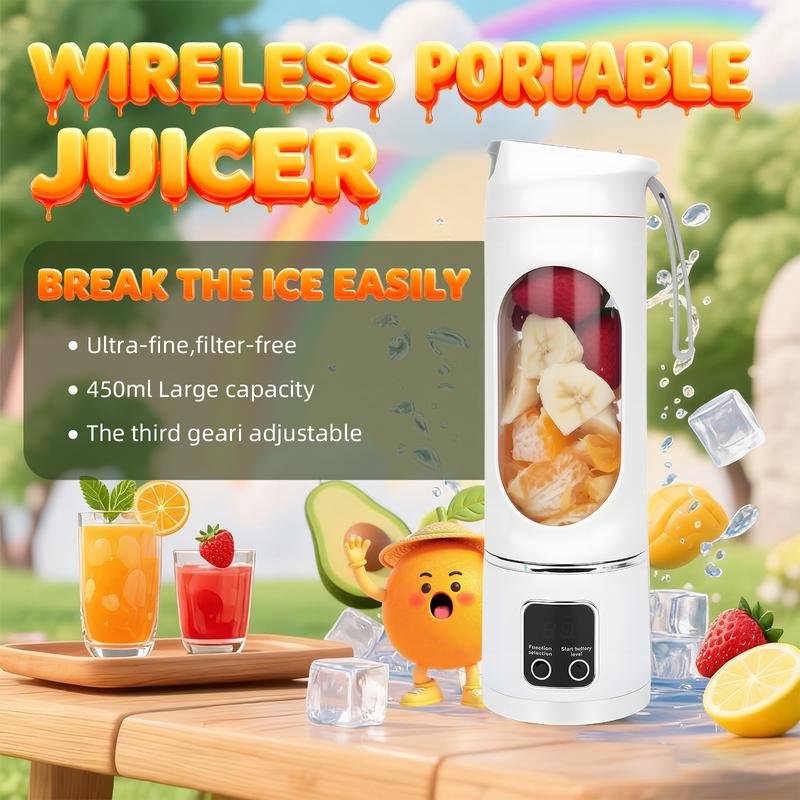 Portable USB Rechargeable Blender – Mini Smoothie Maker for Travel & Gym