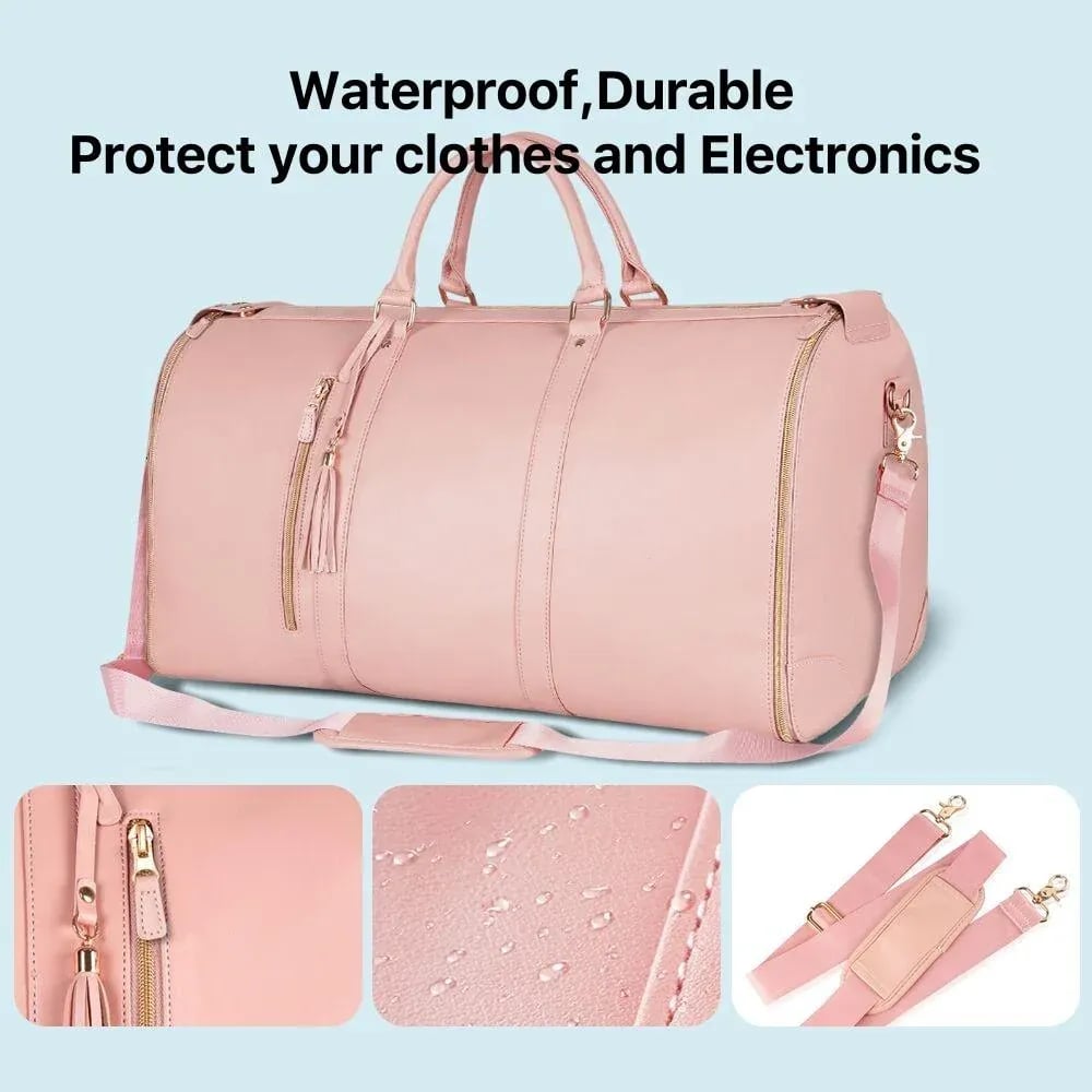 2-in-1 Convertible Garment Duffle – Carry-On with Hanging Suit Compartment & Shoe Storage