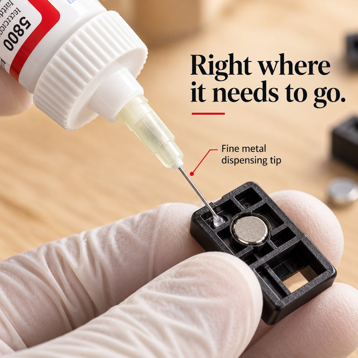 5800 Instant Adhesive with Precision Applicator & 4 Dispensing Needles – 30 mL