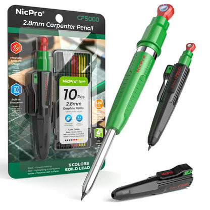 🛠️ Carpenter Pencil Set – 2.8mm Mechanical Marking Pencil with Refills