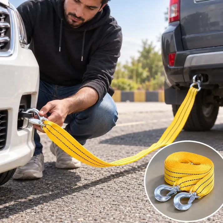 ✨Heavy Duty Emergency Vehicle Recovery Strap with Safety Shackles-🚙Road Rescue Essential for Car & SUV