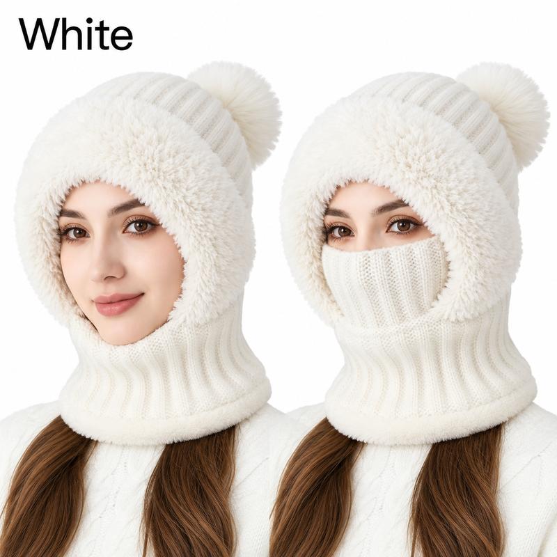 Girls' 3-in-1 Fleece Winter Balaclava – Warm Hat, Scarf & Face Cover