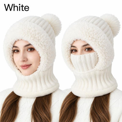 Girls' 3-in-1 Fleece Winter Balaclava – Warm Hat, Scarf & Face Cover