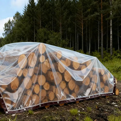 Clear Waterproof PE Tarp – Transparent Outdoor Cover with Metal Grommets