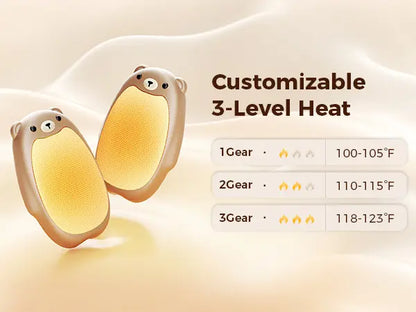 ❄️ 2 Pack Magnetic Bear Hand Warmers | Split Design, 3 Heat Settings, Perfect Christmas Gift🎁