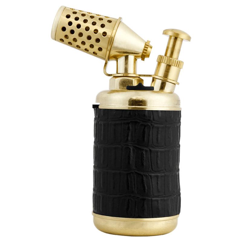 🔥1300°C Windproof Butane Torch with Vintage Leather Wrap