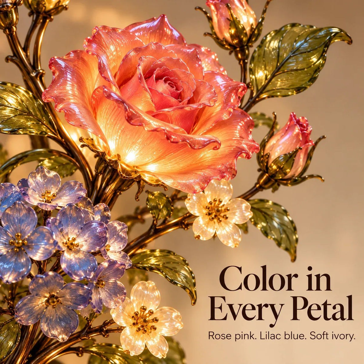 💥🏆🌹✨ Eternal Bloom – Vintage Rose & Cardinal Table Lamp