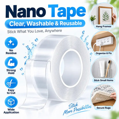 Heavy Duty(9.85FT), Nano Double Sided Adhesive Tape