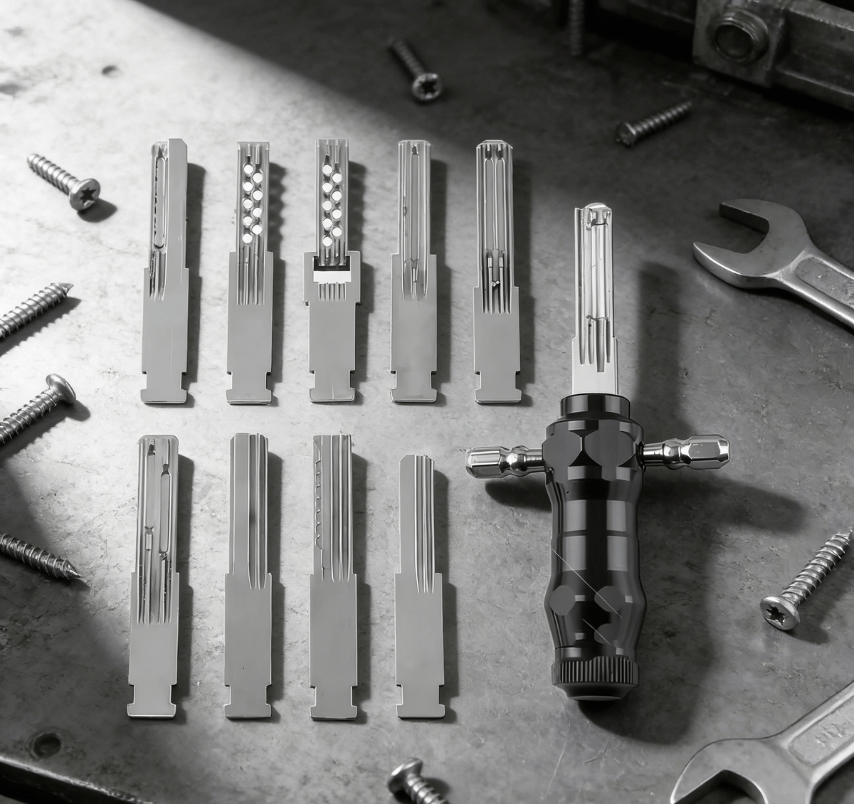 🔐Tubular Lock Pick Set: 10-in-1 Precision Unlocking Tool for Locksmiths