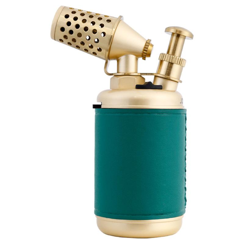 🔥1300°C Windproof Butane Torch with Vintage Leather Wrap