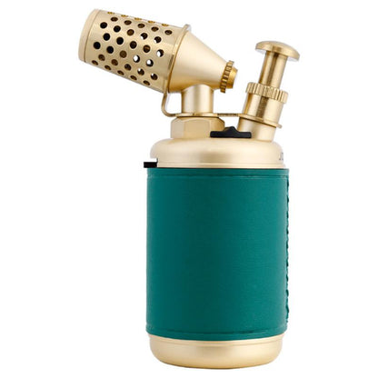 🔥1300°C Windproof Butane Torch with Vintage Leather Wrap