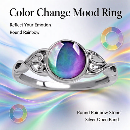 Stylish and Creative Sweet-Style Color-Changing Mood Stone Ring