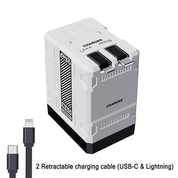 🏆HOT SALE ✨ Tangle-Free & Travel Ready! Retractable 20W Charger - Powers iPhone, iPad & Watch Simultaneously.