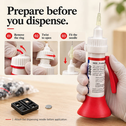 5800 Instant Adhesive with Precision Applicator & 4 Dispensing Needles – 30 mL