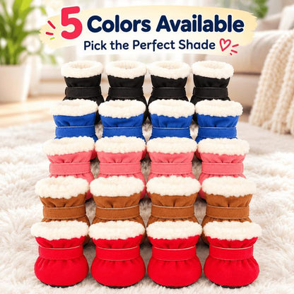 Soft Velvet Dog Booties – Warm, Non-Slip Paw Covers for Small Dogs