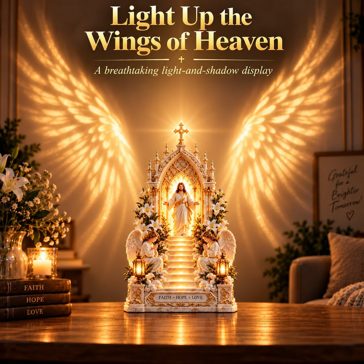 ✨ ✝️ Heaven Opens Up – Step by Step: The Illuminated Jesus Staircase | Faith, Hope, and Love