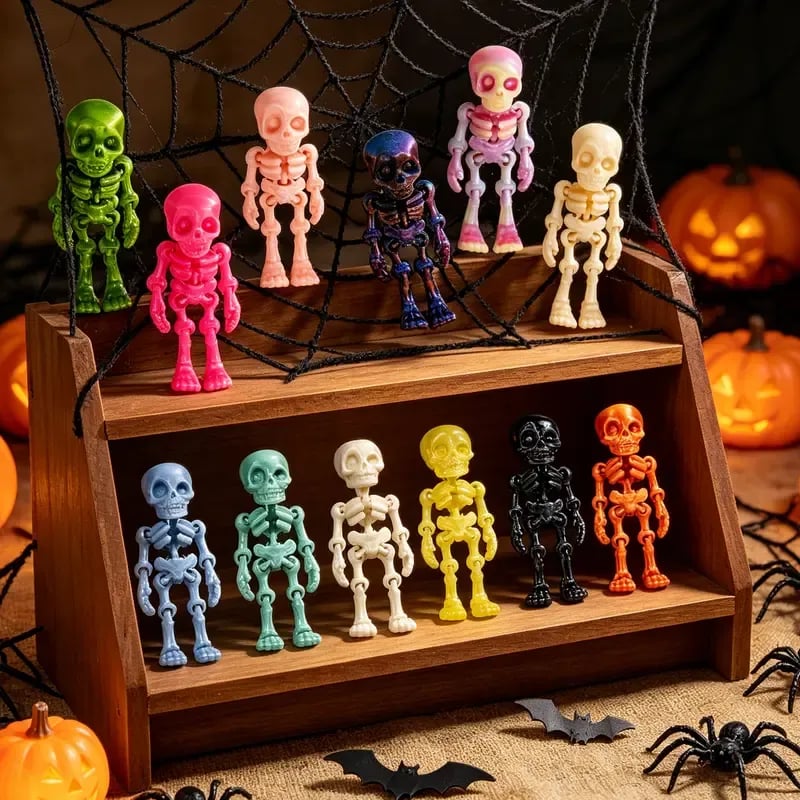 2026 Hot Sale💀 3D Printed Skeleton Mini Statues – Fun Spooky Decor!