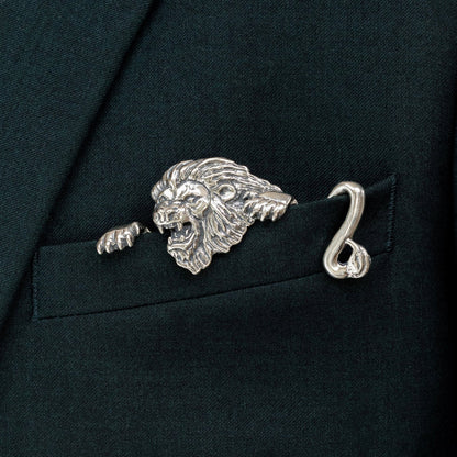 🐊✨ Luxury Sculpted Animal Brooch – Premium Statement Piece for Suits & Blazers