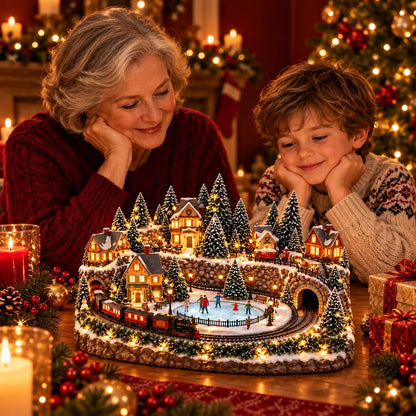 🎄 Lighted & Animated Christmas Village Collection – Magical Moving Holiday Display ✨