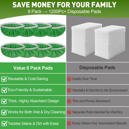 8Pcs  Microfiber Mop Pads compatible with Swiffer Sweeper