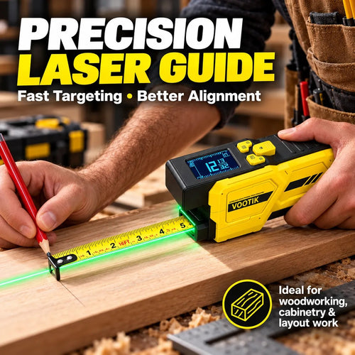 📏 3-in-1 Digital Laser Tape Measure  – 16.4 FT Self-Locking Tape with LCD Display & USB-C Charging⚡