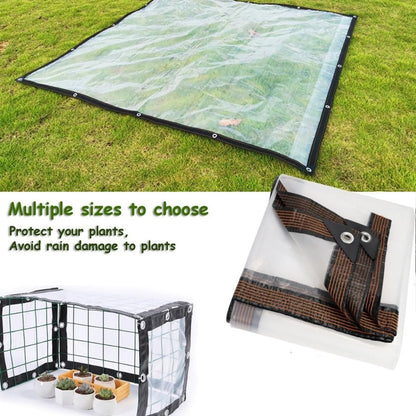 Clear Waterproof PE Tarp – Transparent Outdoor Cover with Metal Grommets
