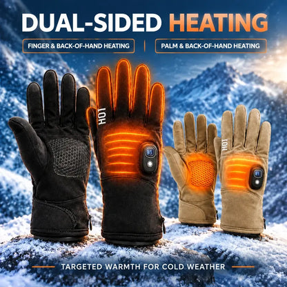 Heated Gloves for Men & Women — Rechargeable Electric Hand Warmers with Touchscreen Fingers