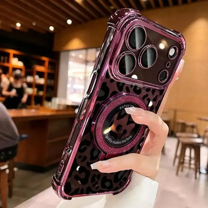 Sexy Leopard Print Transparent Soft Silicone Shockproof Case for iPhone 18 Pro Max