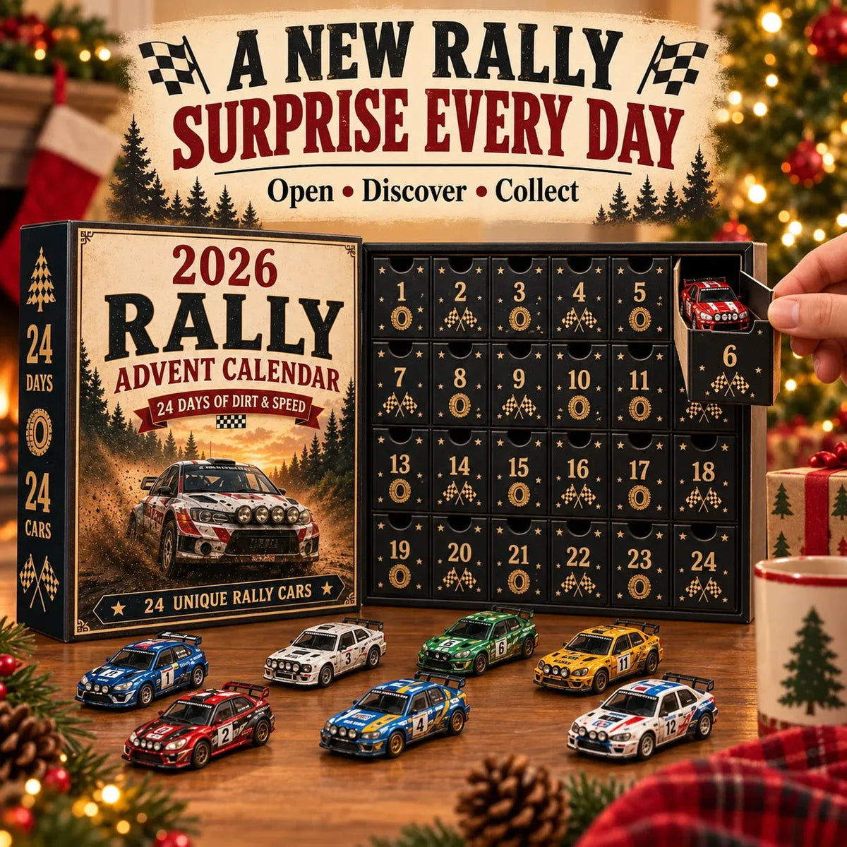 24-Day Rally Car Advent Calendar for Racing Fans – Countdown to Christmas🎄💨