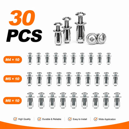 🔩 31Pcs Heavy-Duty Carbon Steel Petal Jack Nut Assortment Kit