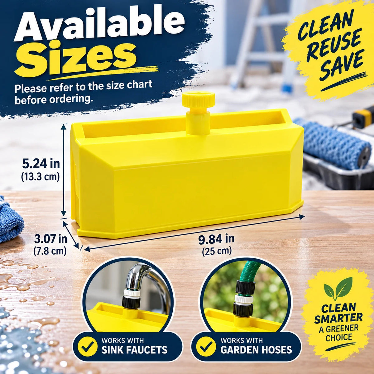 🎁Paint Roller Cleaner with Hose & Faucet Adapter