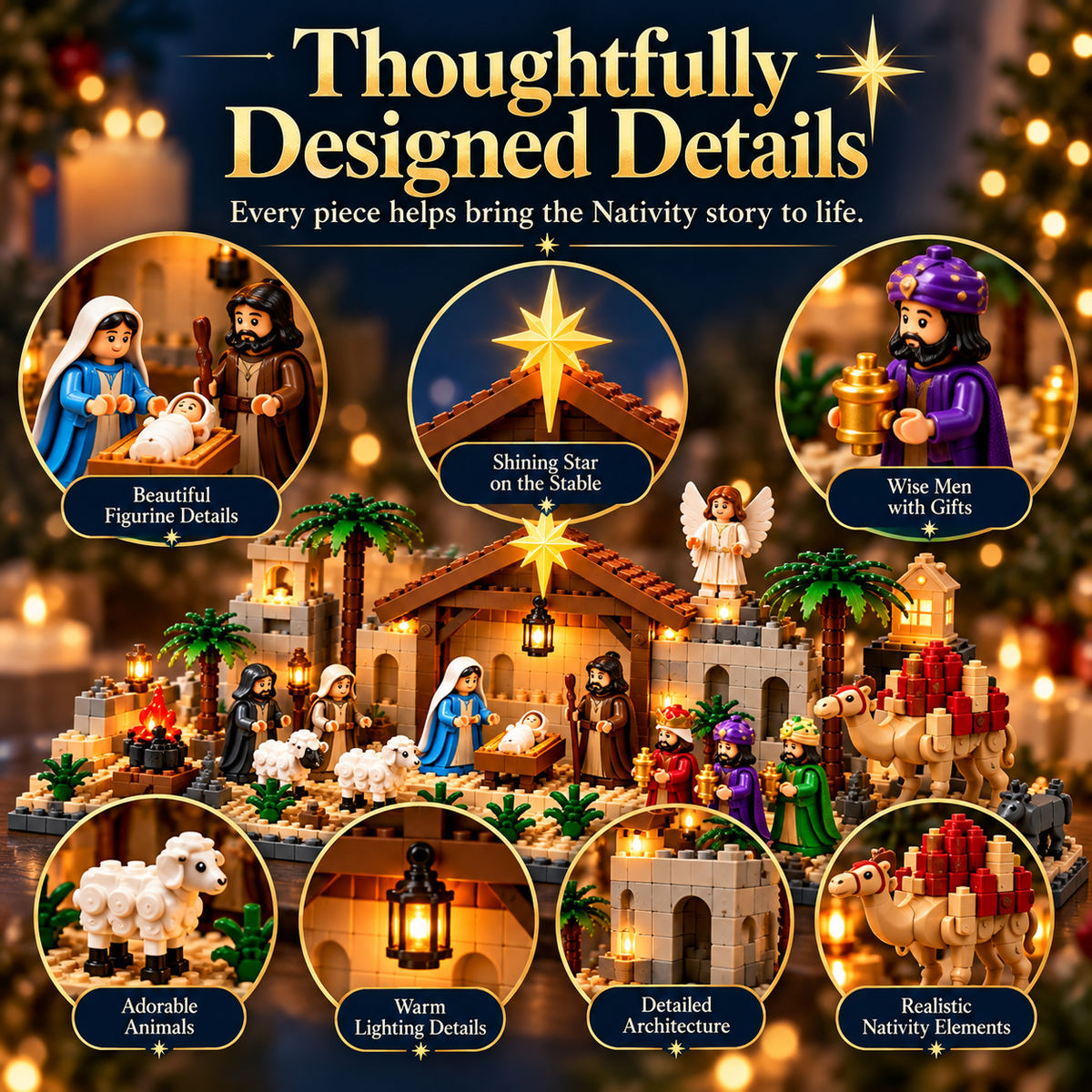 🎄 Nativity Building Advent Calendar | 24 Daily Builds to Create a Complete Christmas Scene 🧱